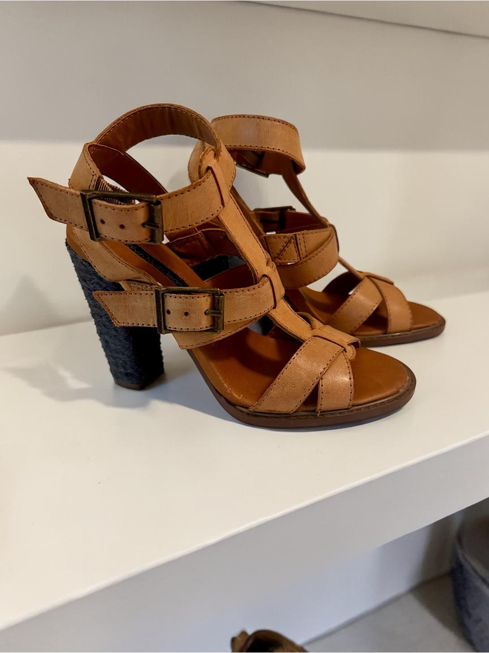 Calvin Klein Brown Strappy Heels